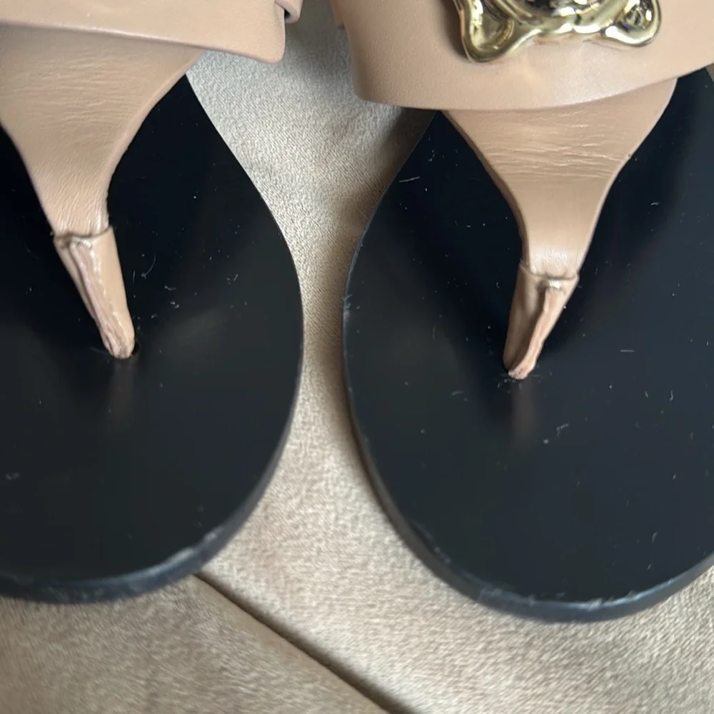 Versace tan gold Medusa sandals - Picture 6 of 15